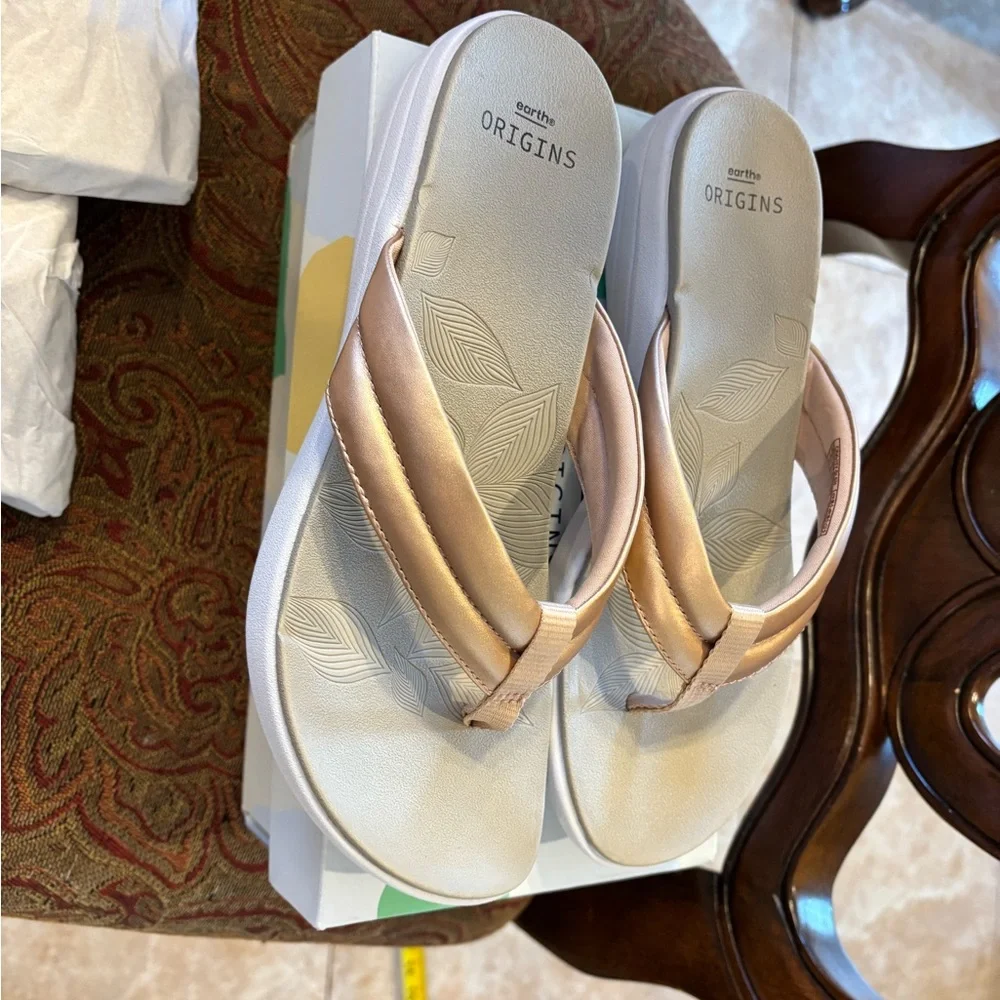 Earth Origins Women's Rose Gold Sandals NEW - Picture 4 of 5